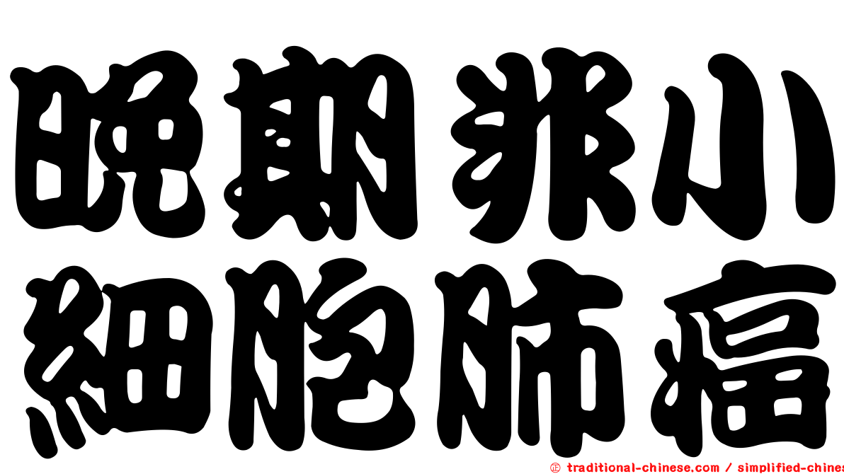 晚期非小細胞肺癌
