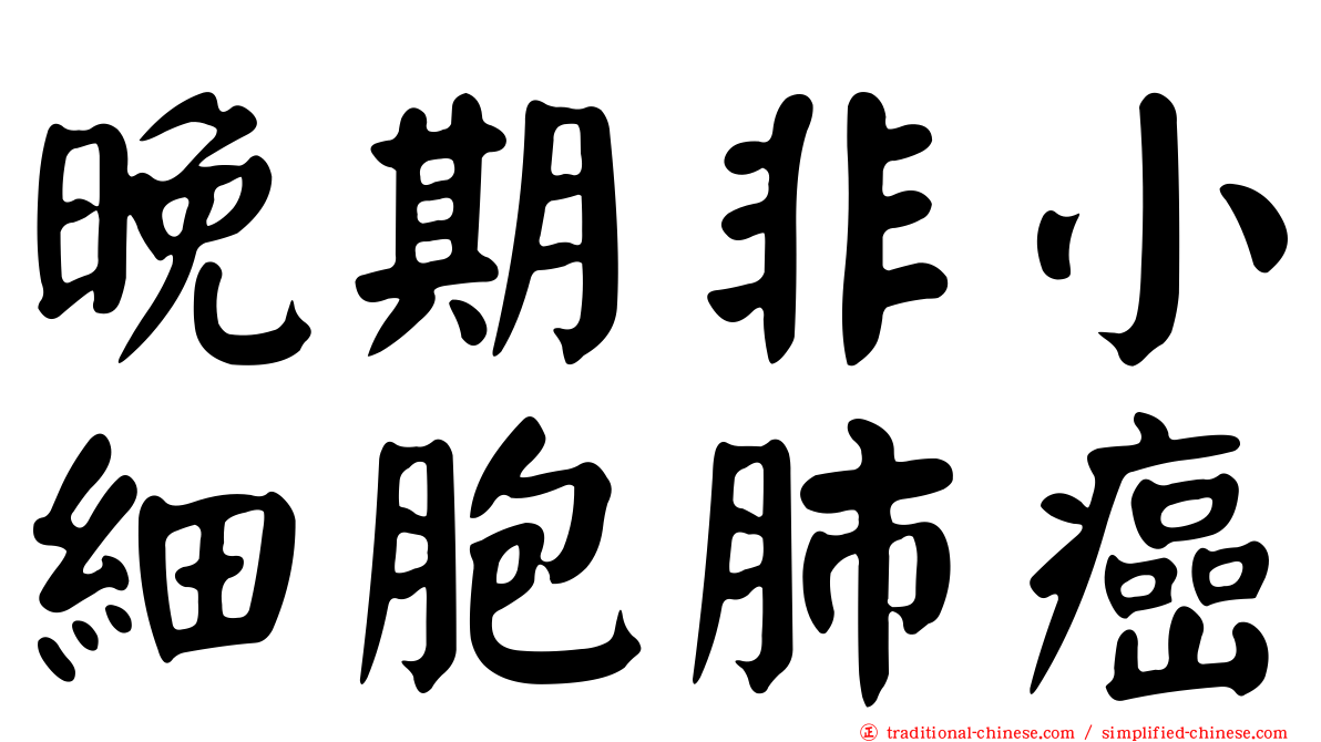 晚期非小細胞肺癌