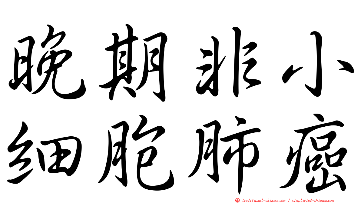 晚期非小細胞肺癌