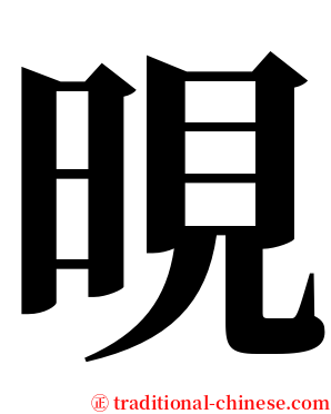 晛 serif font