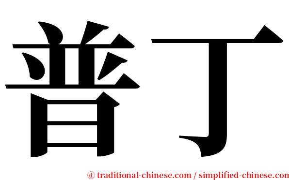 普丁 serif font