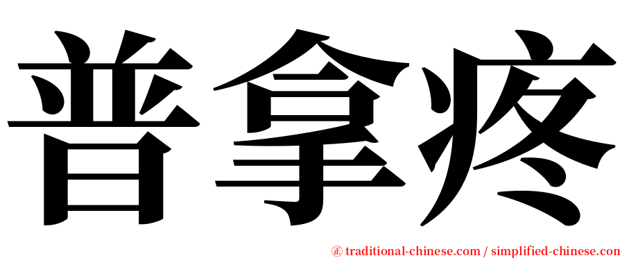 普拿疼 serif font