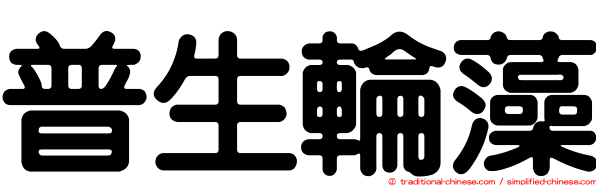 普生輪藻