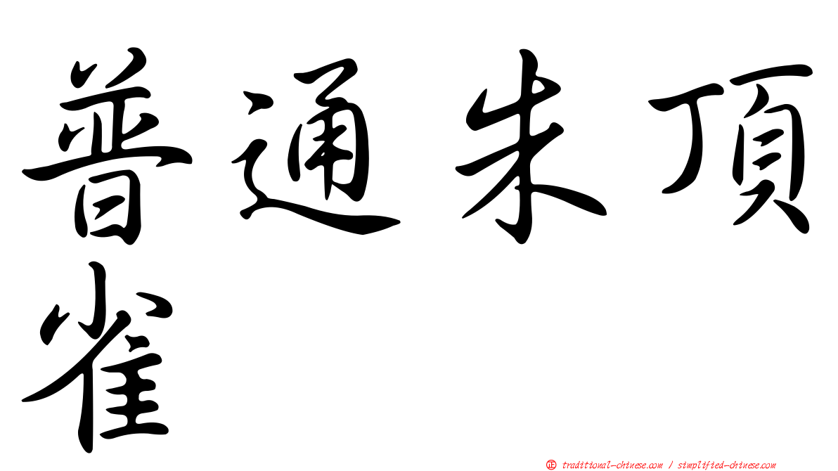 普通朱頂雀
