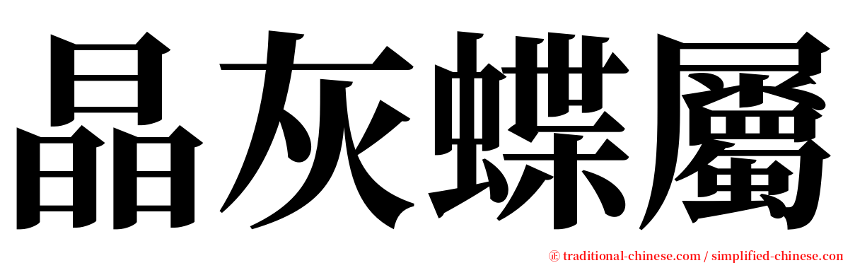 晶灰蝶屬 serif font