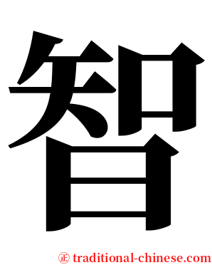 智 serif font