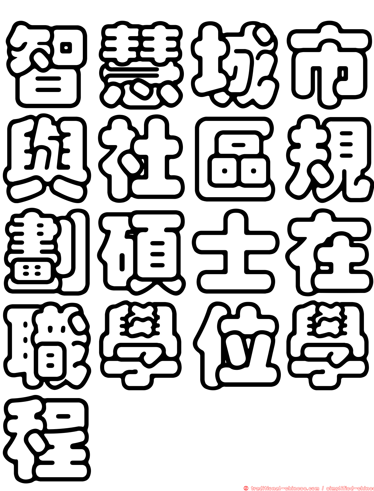 智慧城市與社區規劃碩士在職學位學程