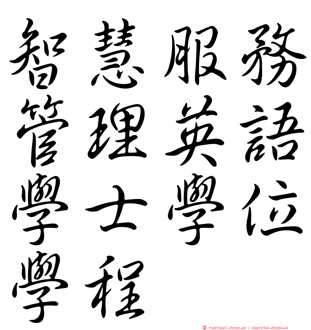 智慧服務管理英語學士學位學程