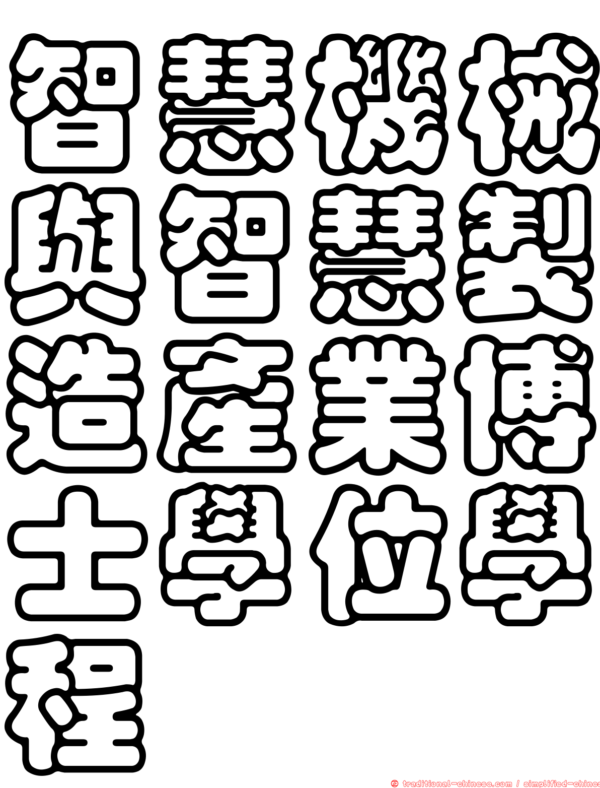 智慧機械與智慧製造產業博士學位學程