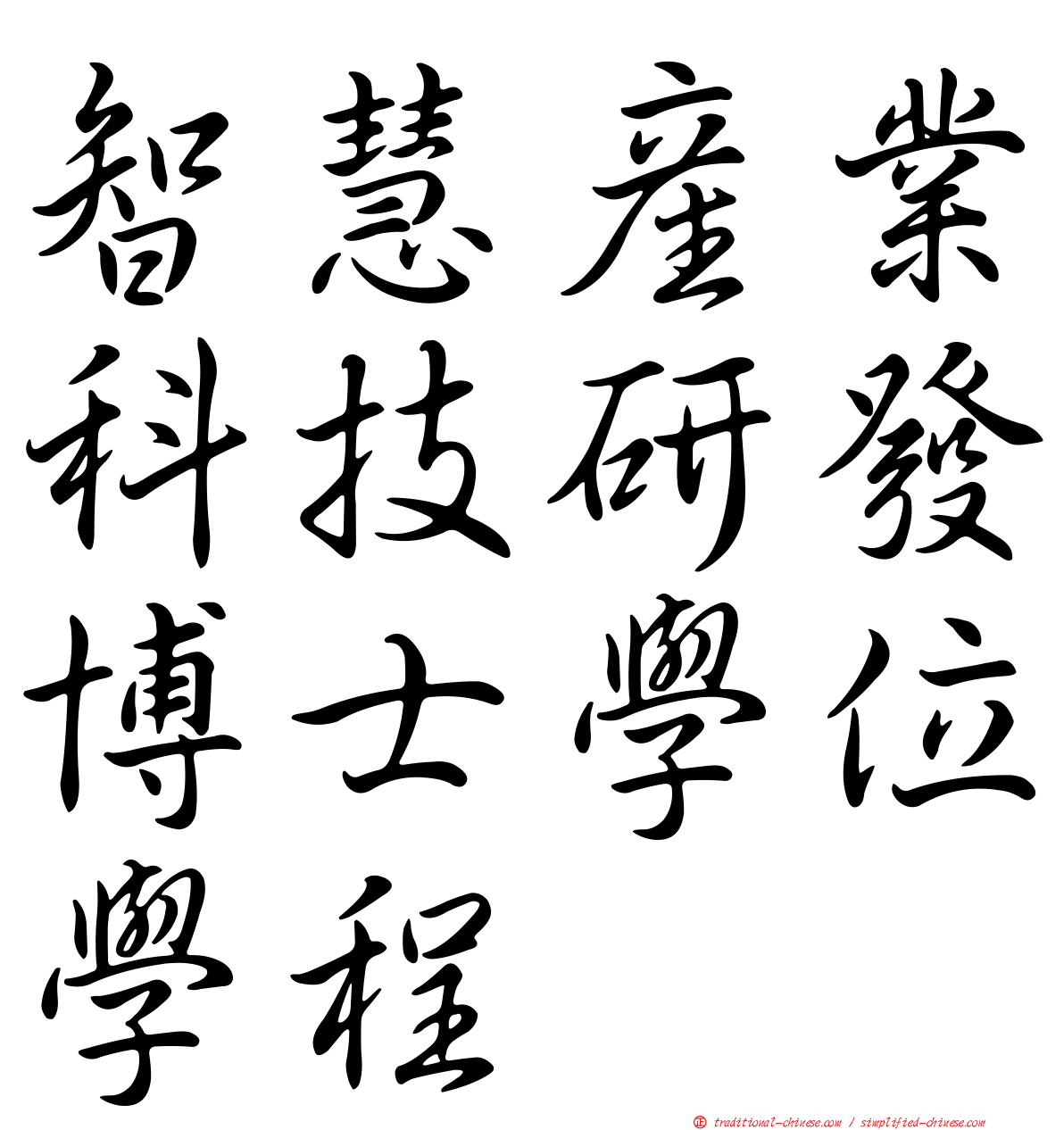智慧產業科技研發博士學位學程