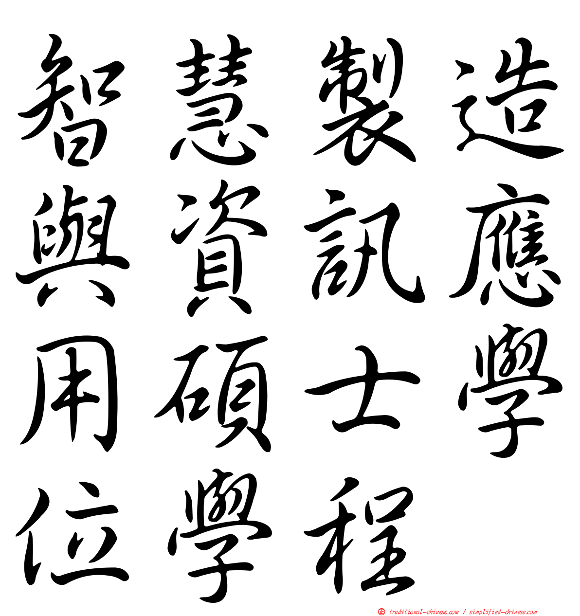 智慧製造與資訊應用碩士學位學程