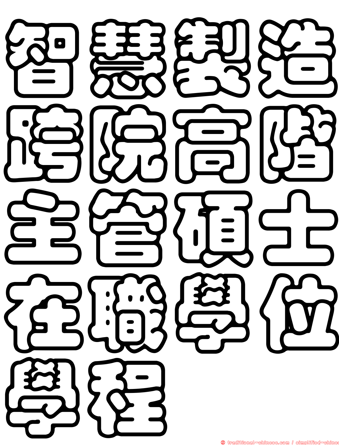 智慧製造跨院高階主管碩士在職學位學程