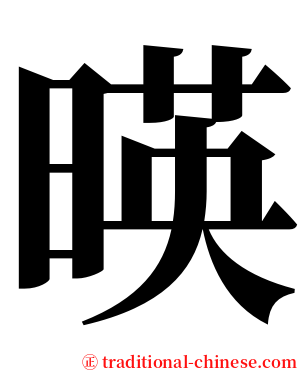 暎 serif font