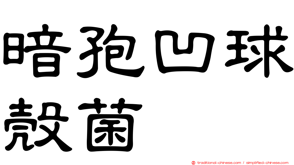 暗孢凹球殼菌