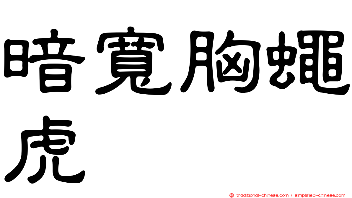 暗寬胸蠅虎