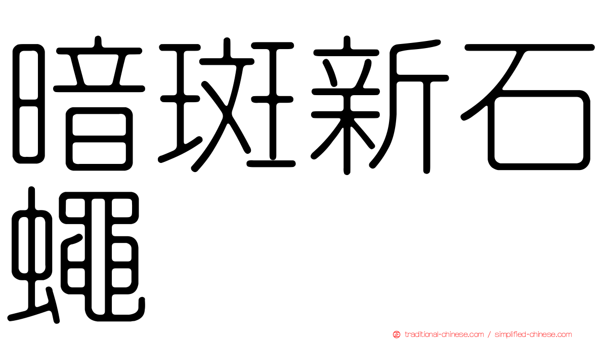 暗斑新石蠅