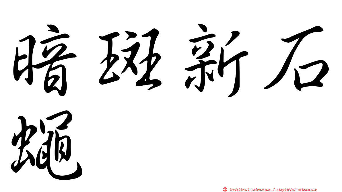 暗斑新石蠅