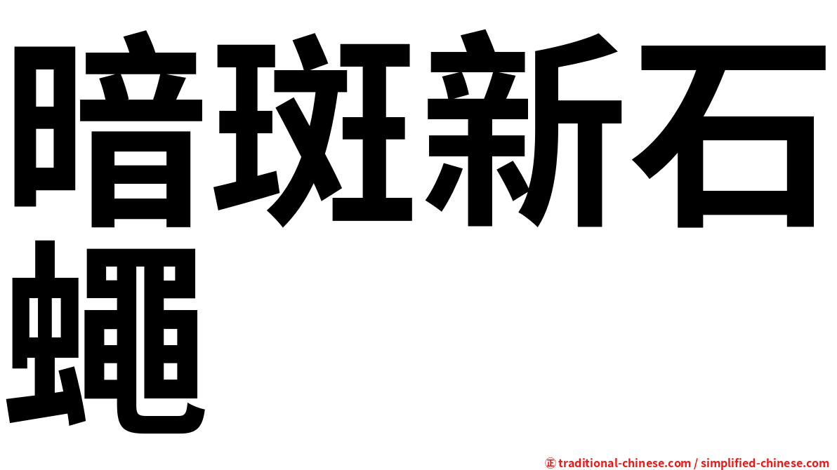 暗斑新石蠅