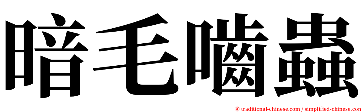 暗毛嚙蟲 serif font