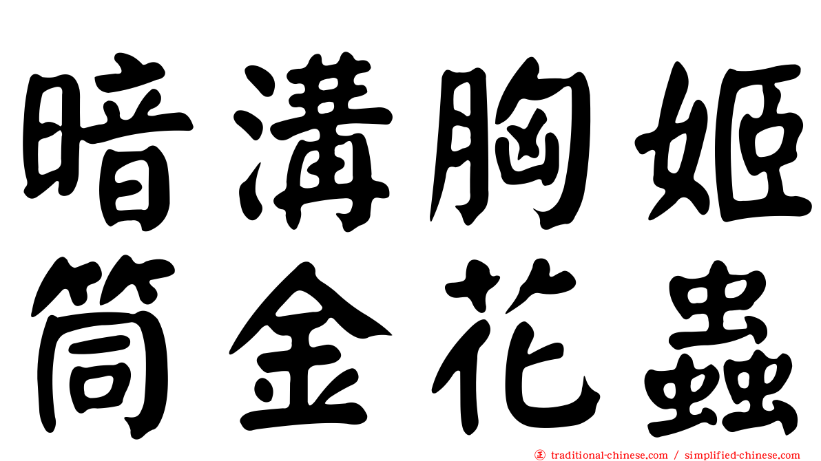 暗溝胸姬筒金花蟲