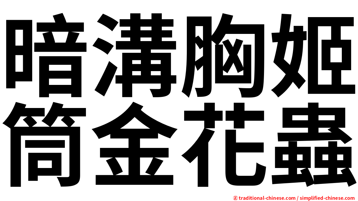 暗溝胸姬筒金花蟲