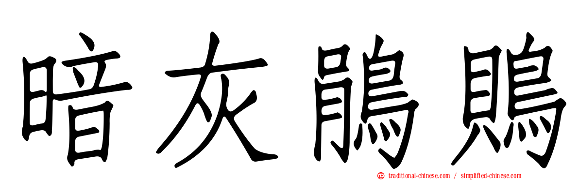 暗灰鵑鵙