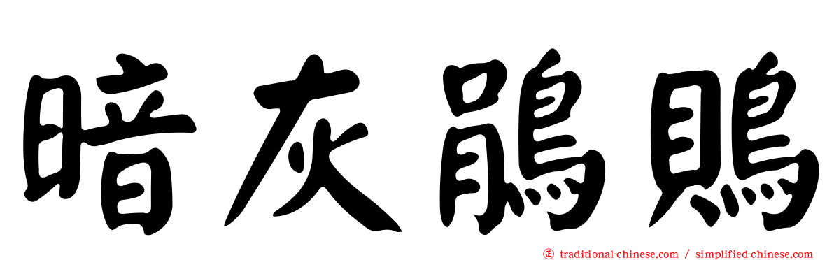 暗灰鵑鵙