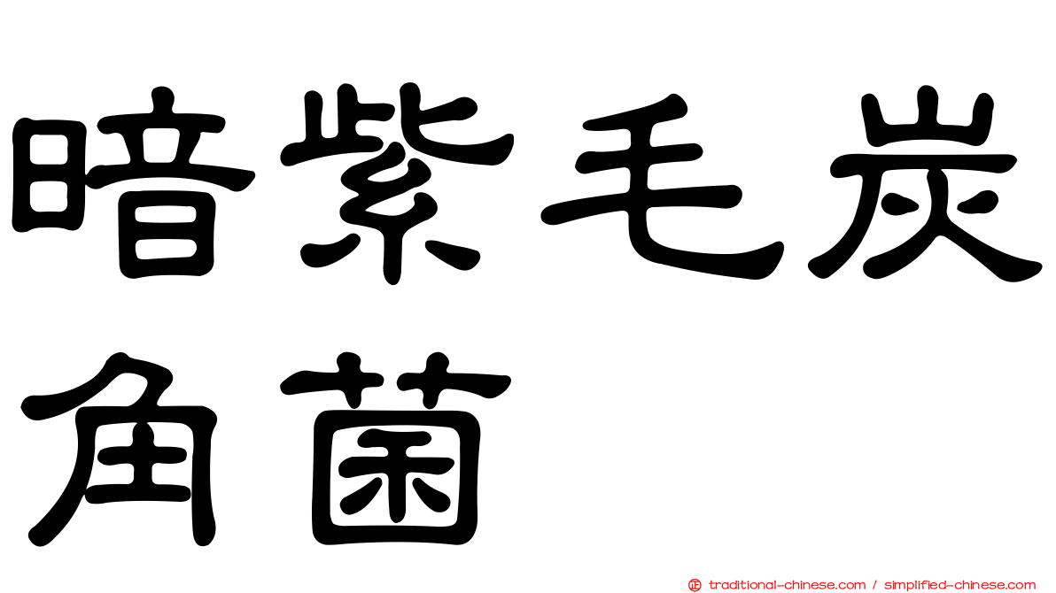 暗紫毛炭角菌