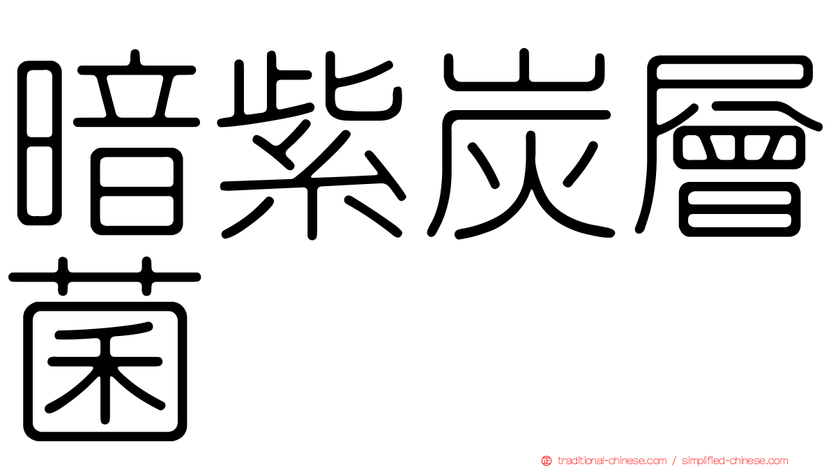 暗紫炭層菌