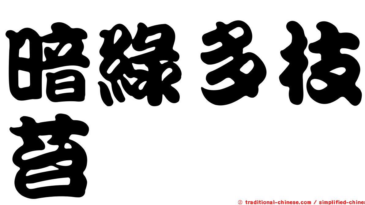 暗綠多枝苔