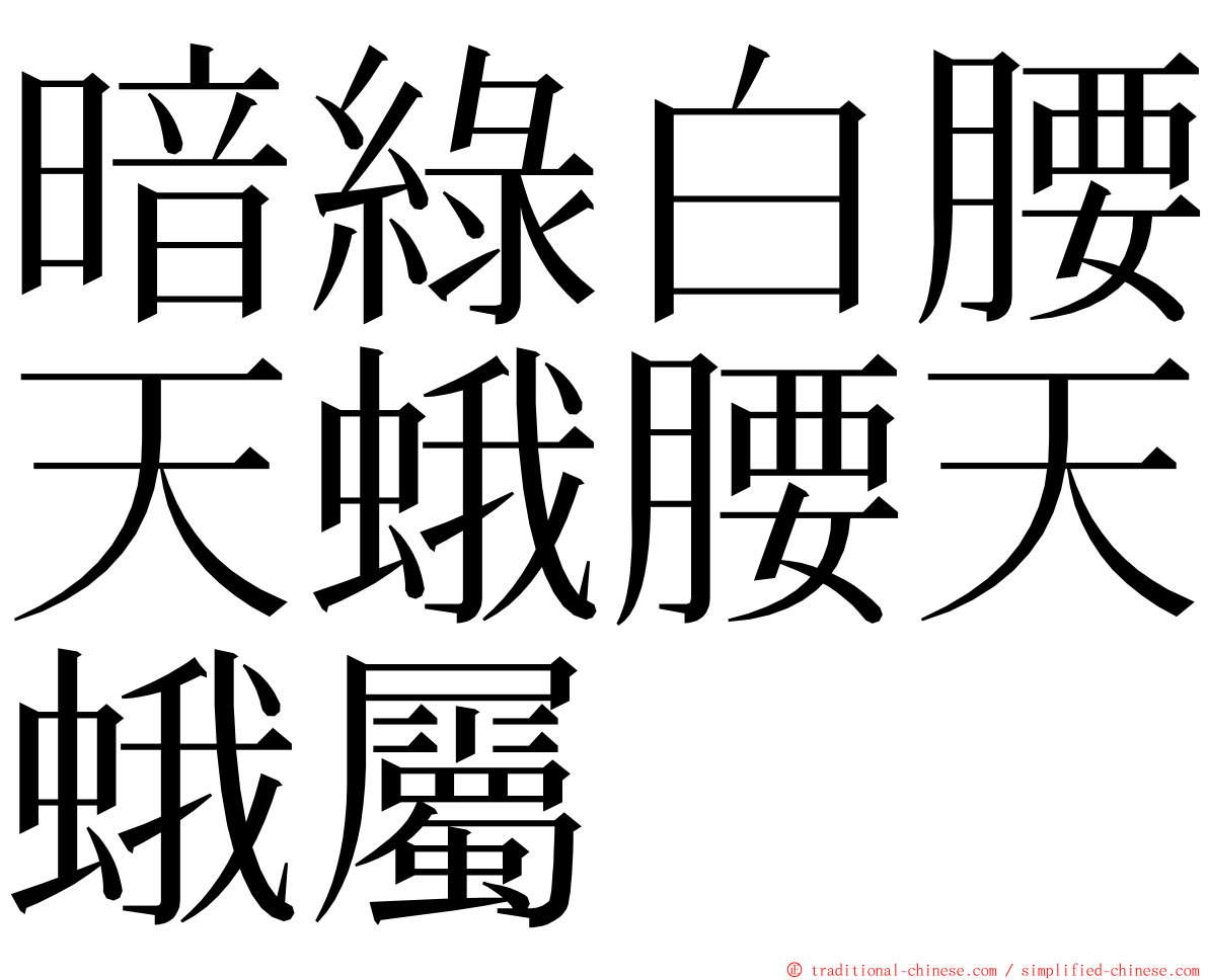 暗綠白腰天蛾腰天蛾屬 ming font