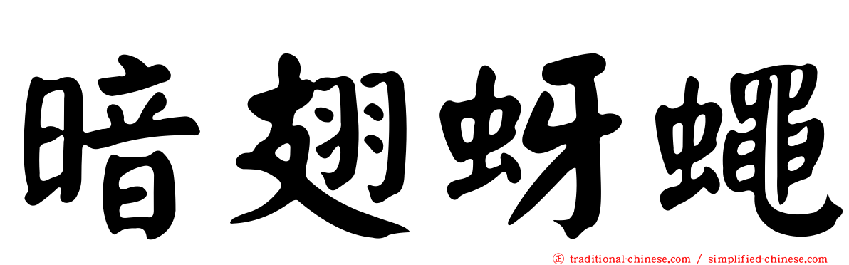 暗翅蚜蠅