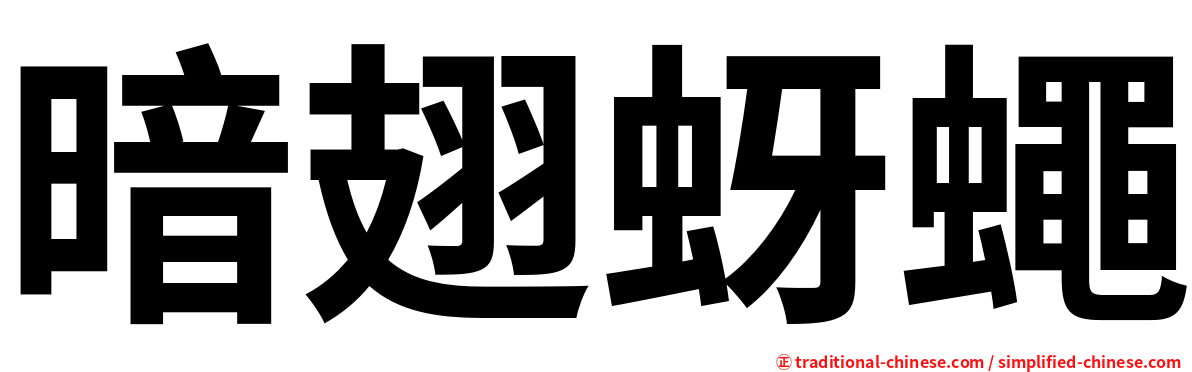 暗翅蚜蠅