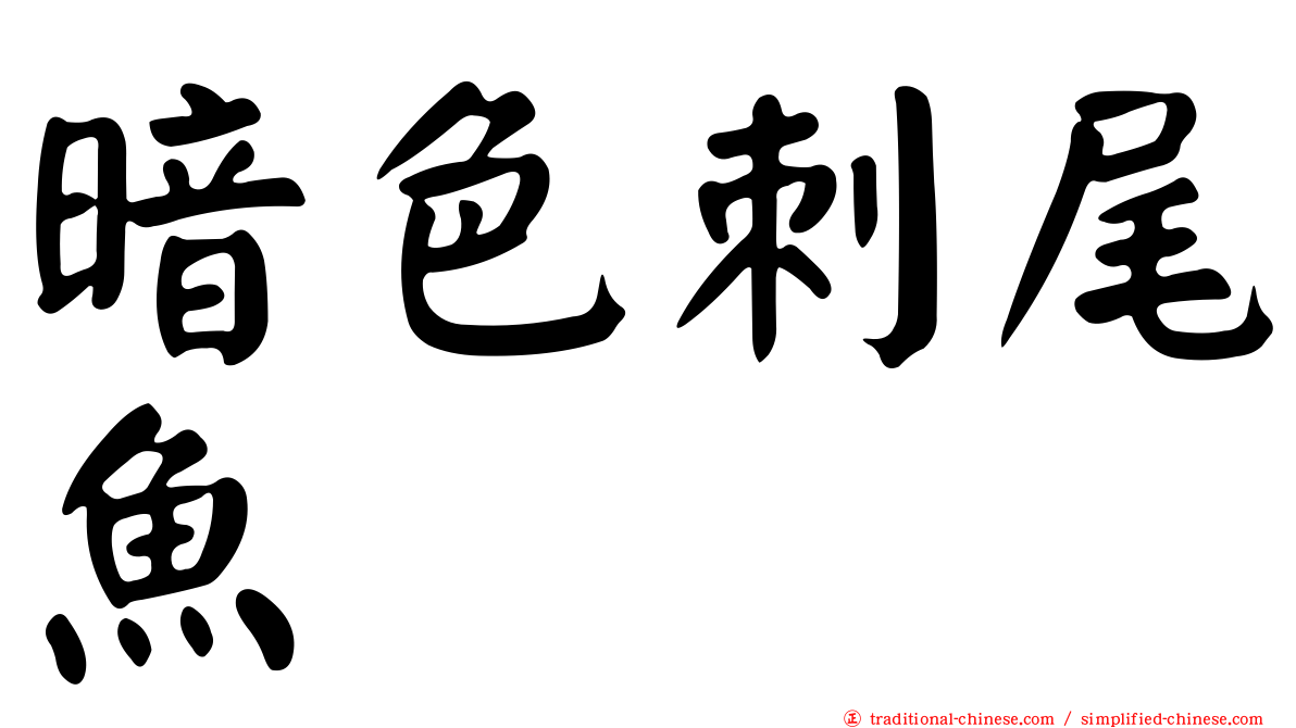 暗色刺尾魚