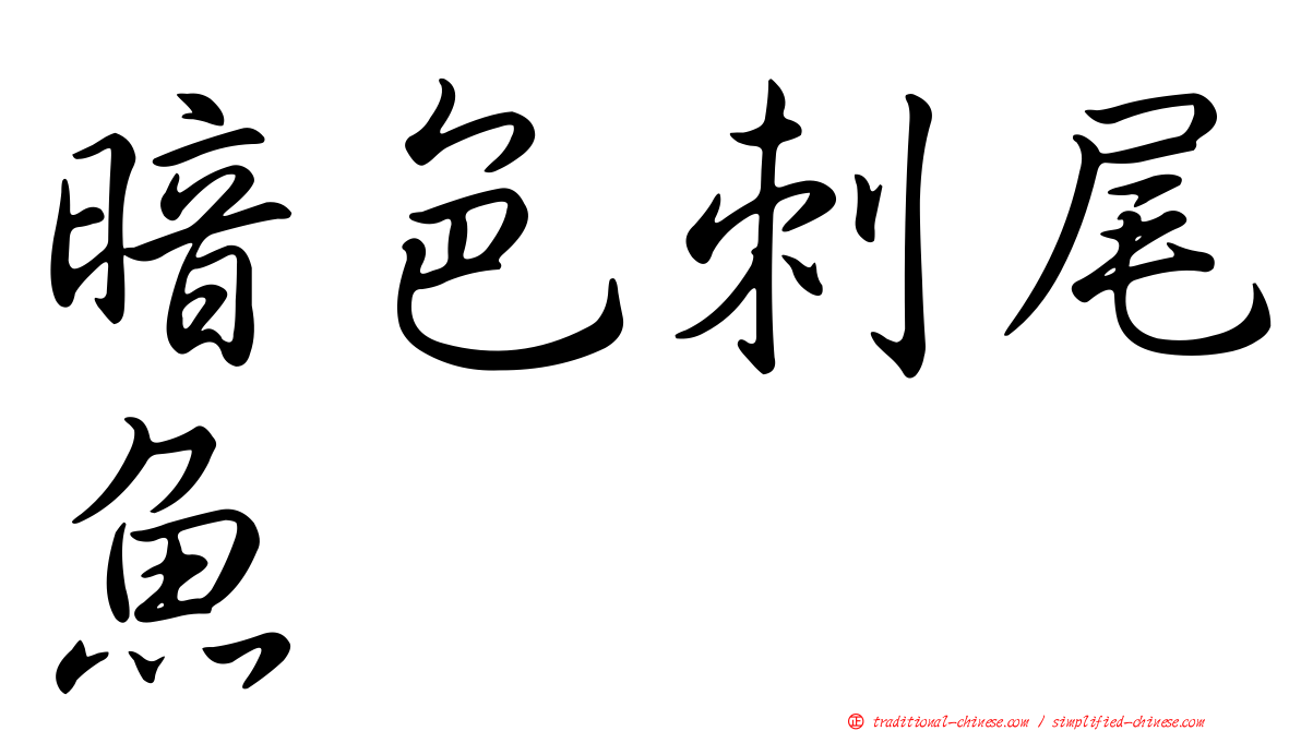 暗色刺尾魚