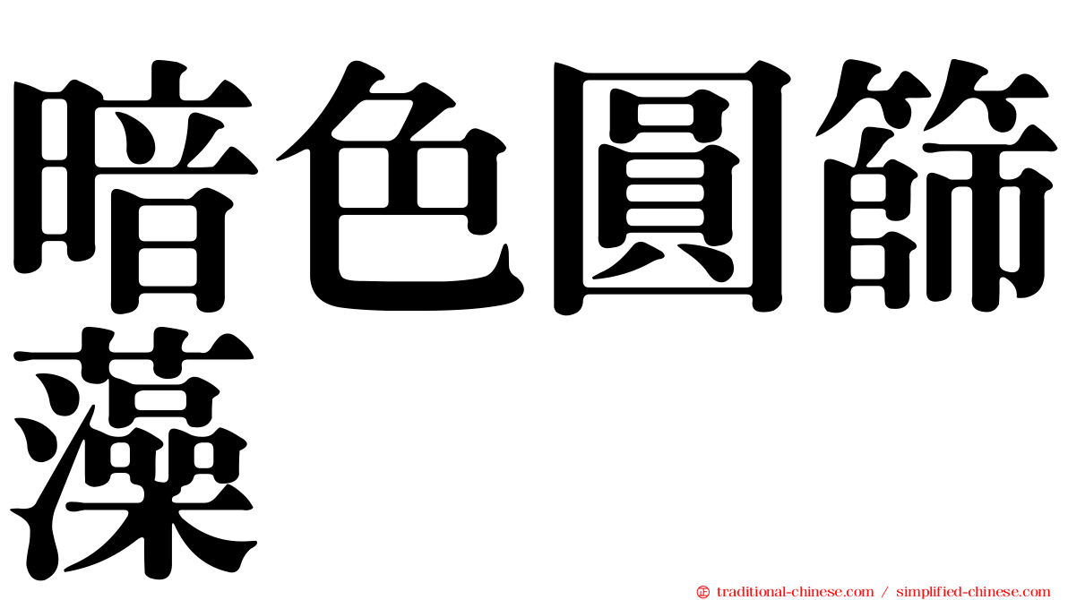 暗色圓篩藻