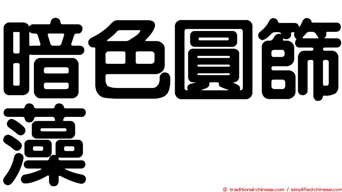 暗色圓篩藻