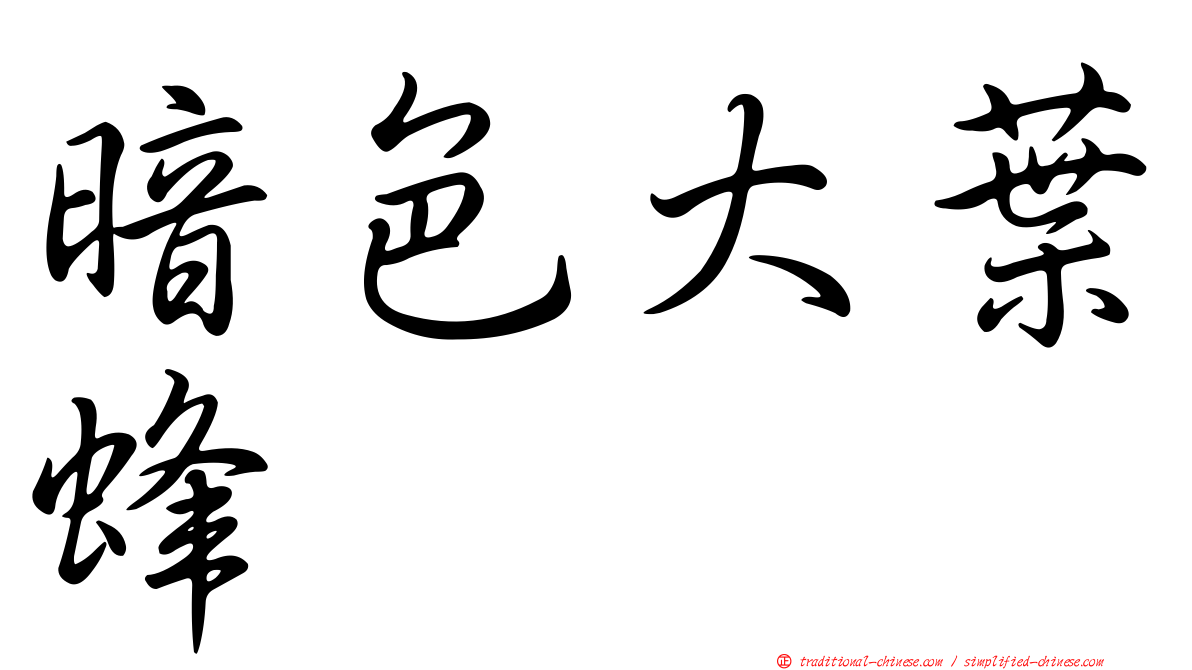 暗色大葉蜂