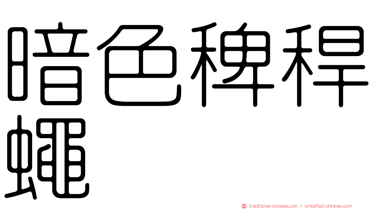 暗色稗稈蠅