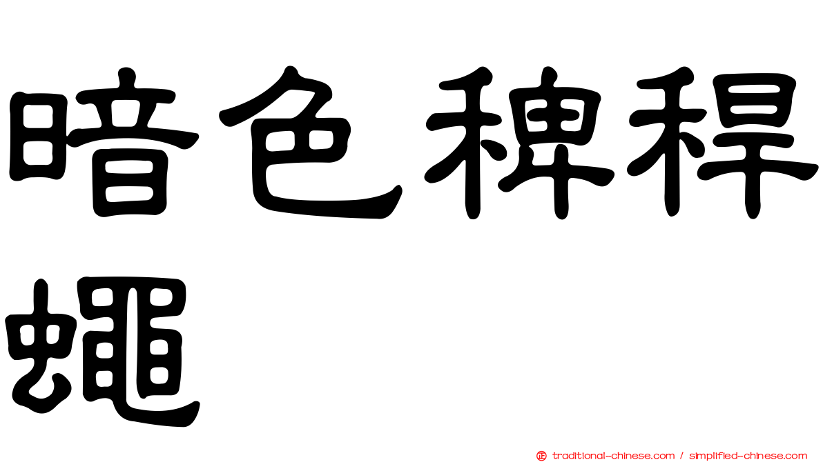 暗色稗稈蠅