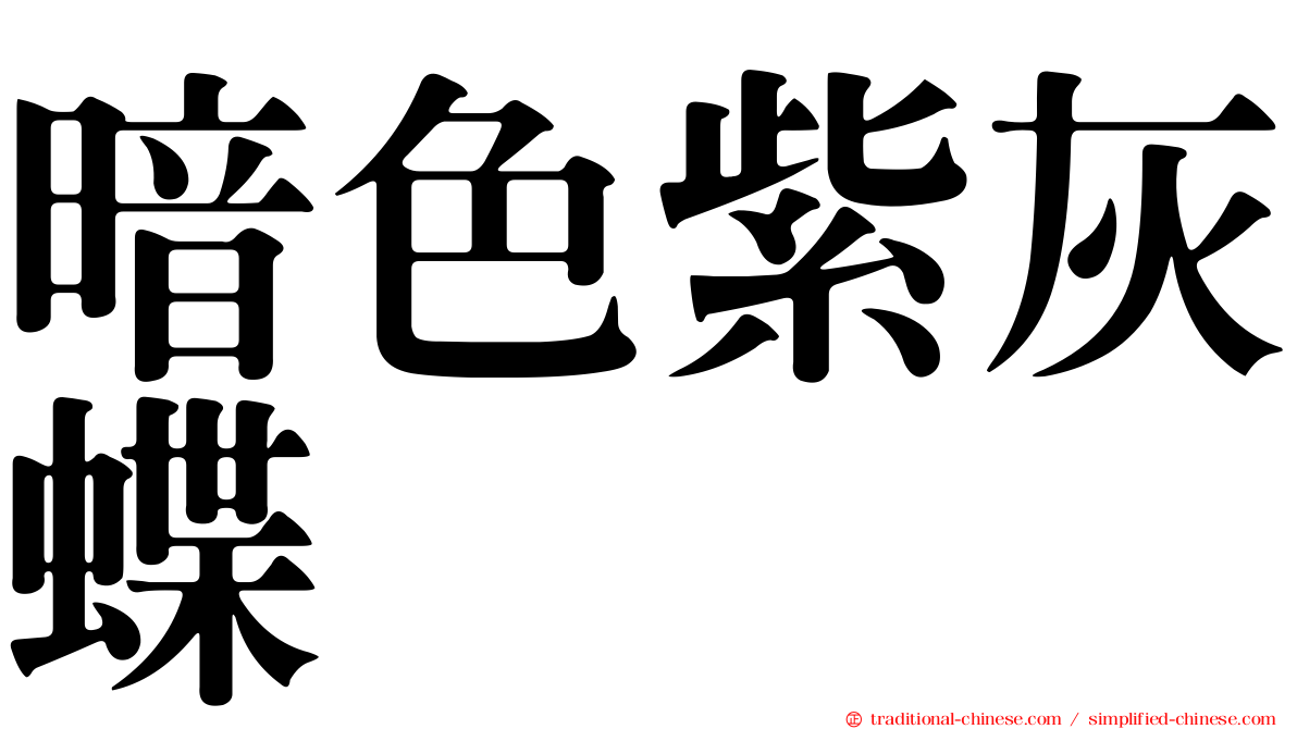 暗色紫灰蝶