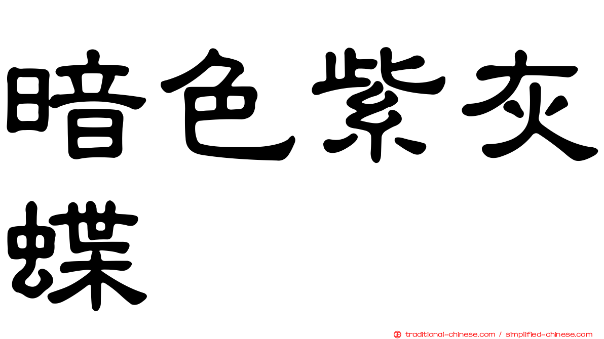 暗色紫灰蝶