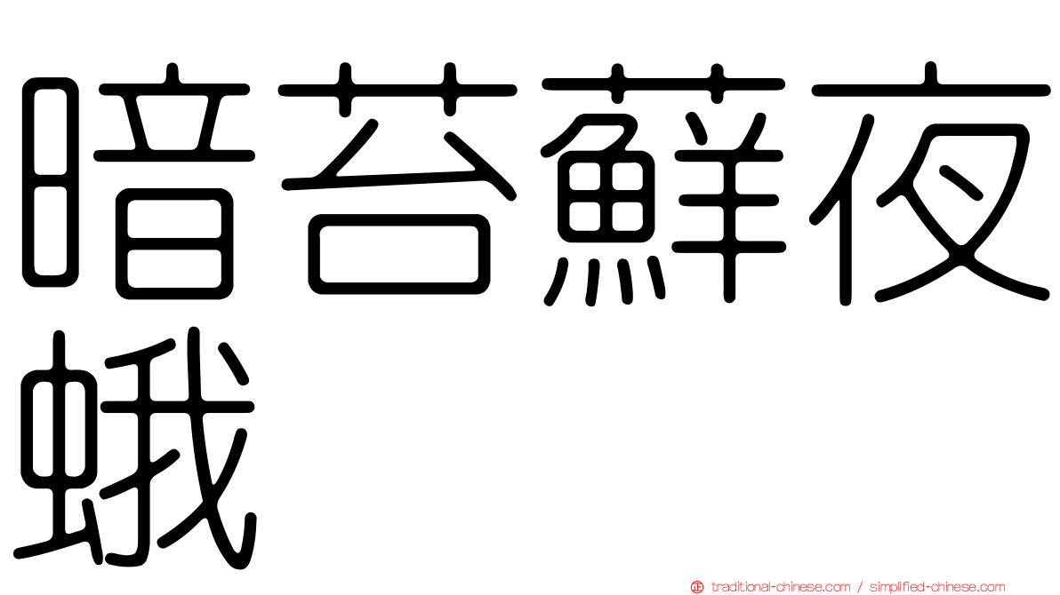 暗苔蘚夜蛾