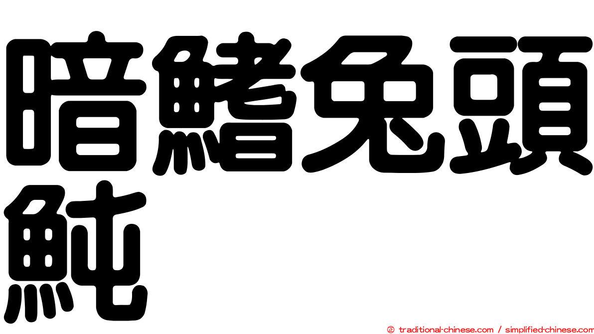 暗鰭兔頭魨
