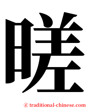 暛 serif font