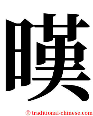 暵 serif font