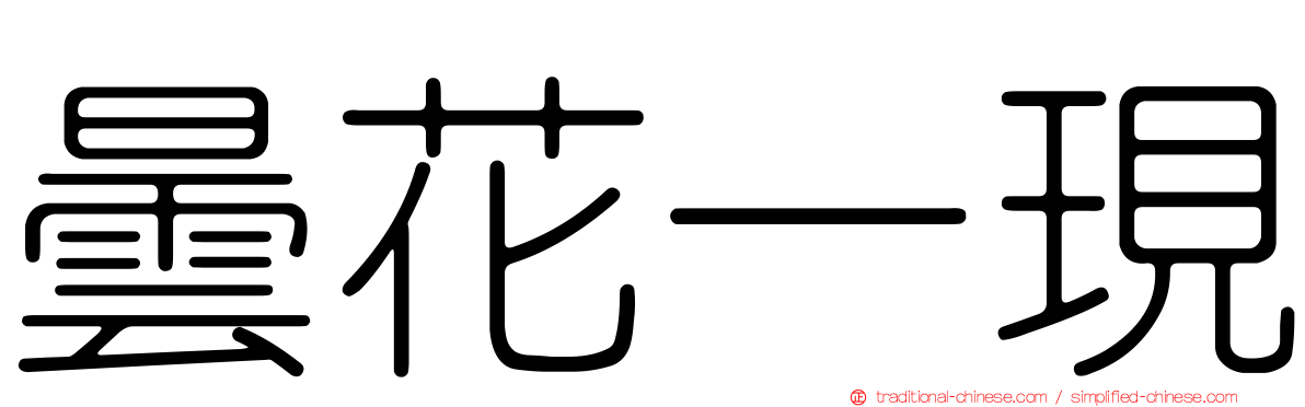 曇花一現