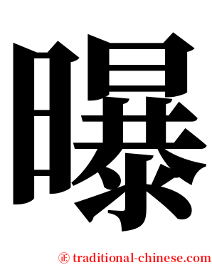 曝 serif font