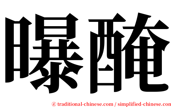 曝醃 serif font