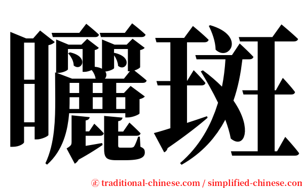 曬斑 serif font
